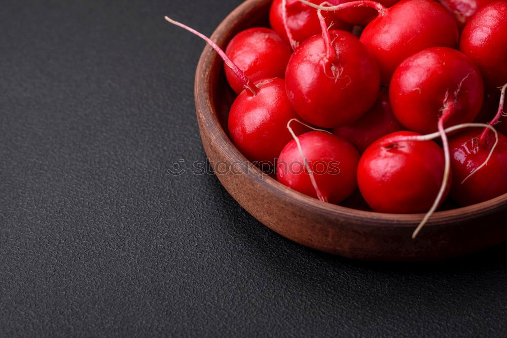 Similar – Image, Stock Photo Radish on dark background