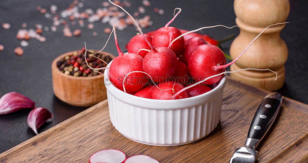 Similar – Red onion vegetable on the gray wooden surface