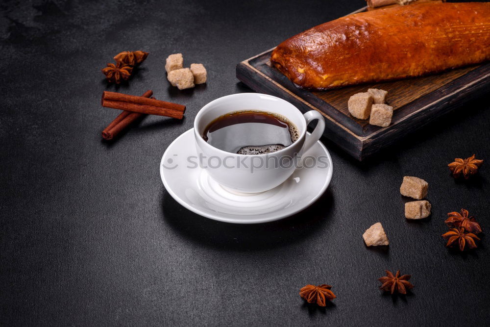 Similar – Image, Stock Photo Breakfast with coffee and croissant