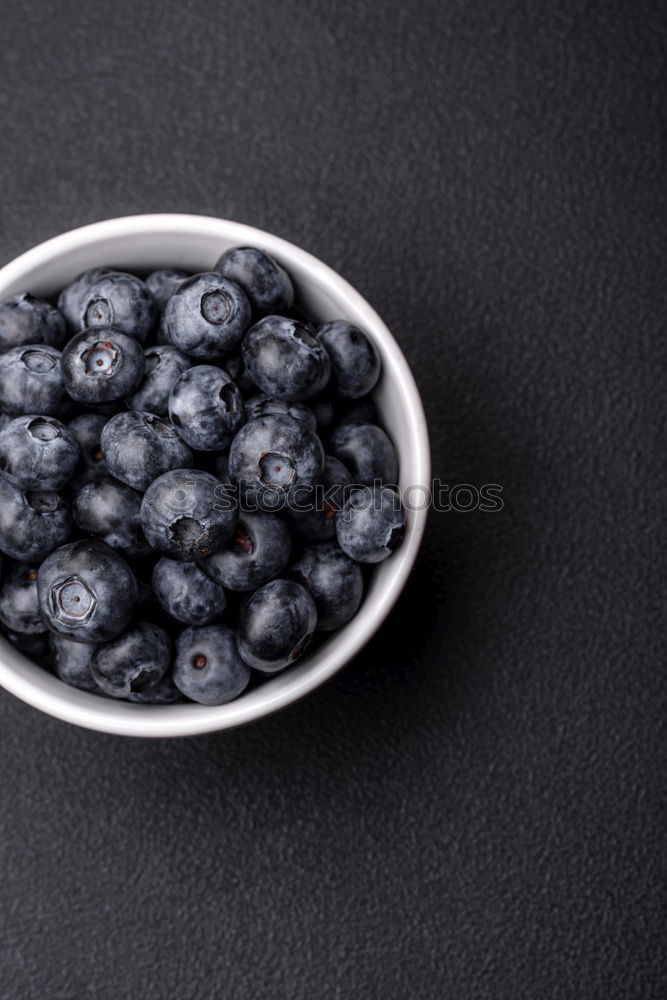 Image, Stock Photo blueberries fruit in bowl, Colorful back ground,