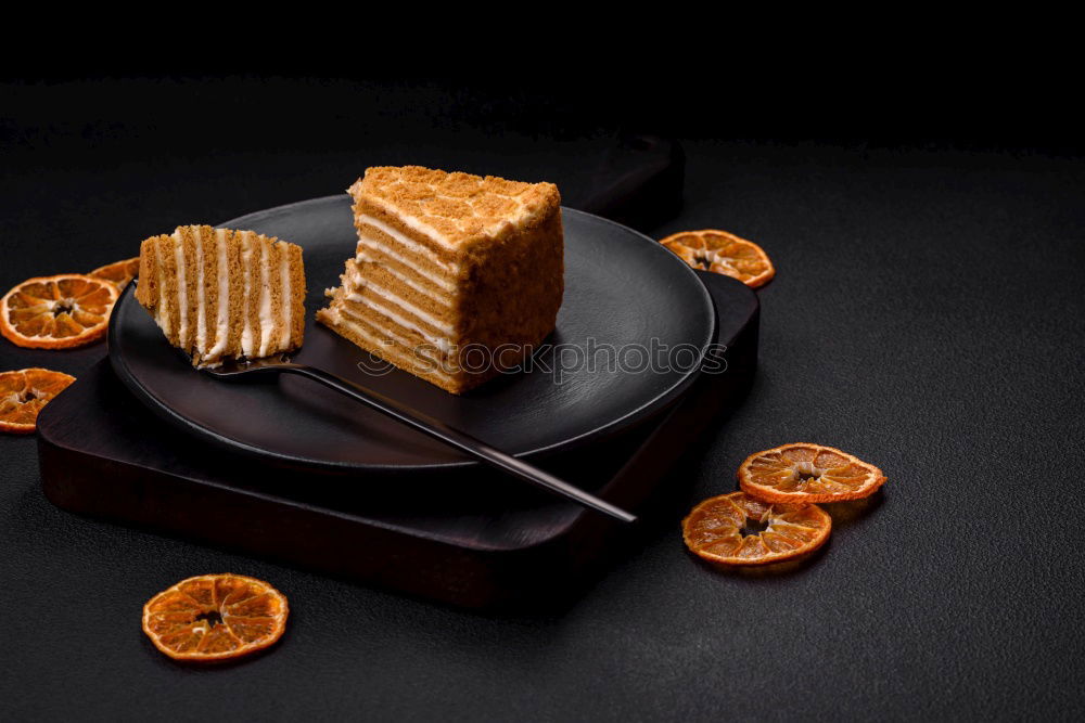 Image, Stock Photo Apricot tart with almond cream