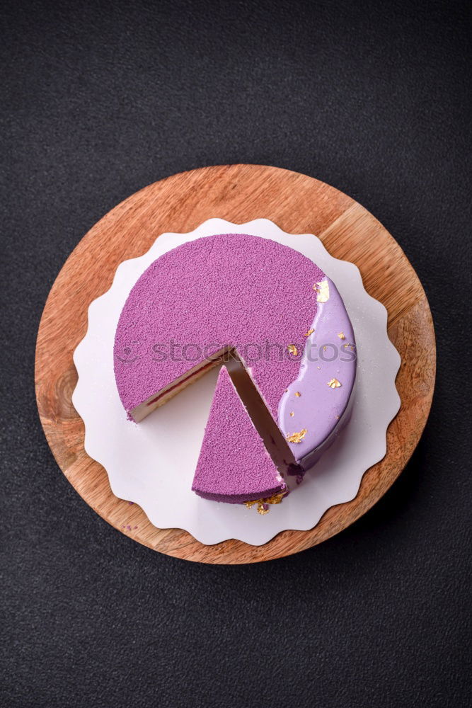 Similar – Image, Stock Photo Woman hands cutting a pumpkin pie. Purple background.