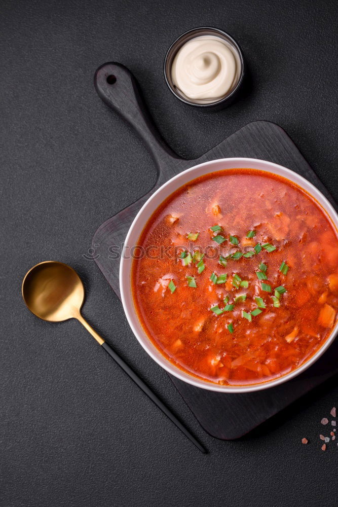 Image, Stock Photo Cooked vegetables of vigil potaje stew