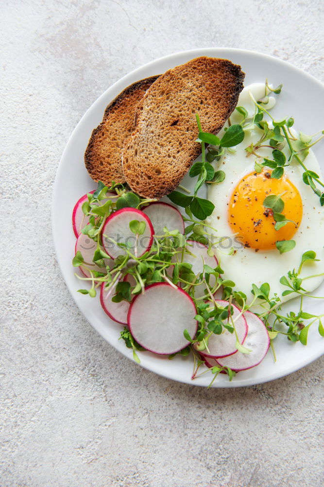 Similar – Image, Stock Photo Crispbread with radishes and cream cheese