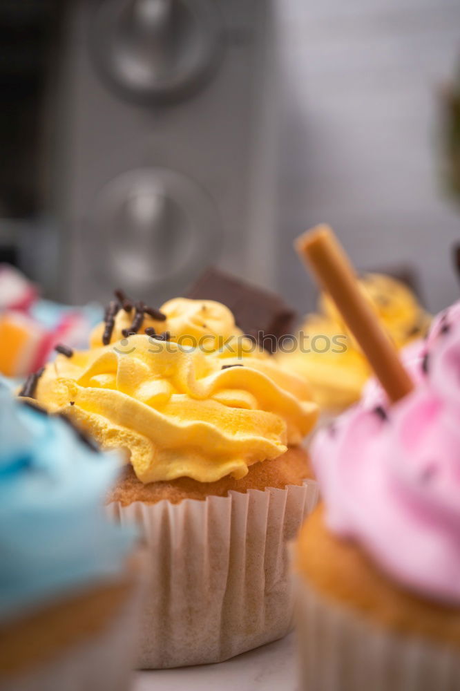 Image, Stock Photo Making cupcake for christmas time