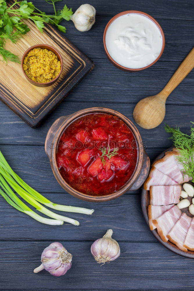 Image, Stock Photo Fresh ingredients for tomato soup