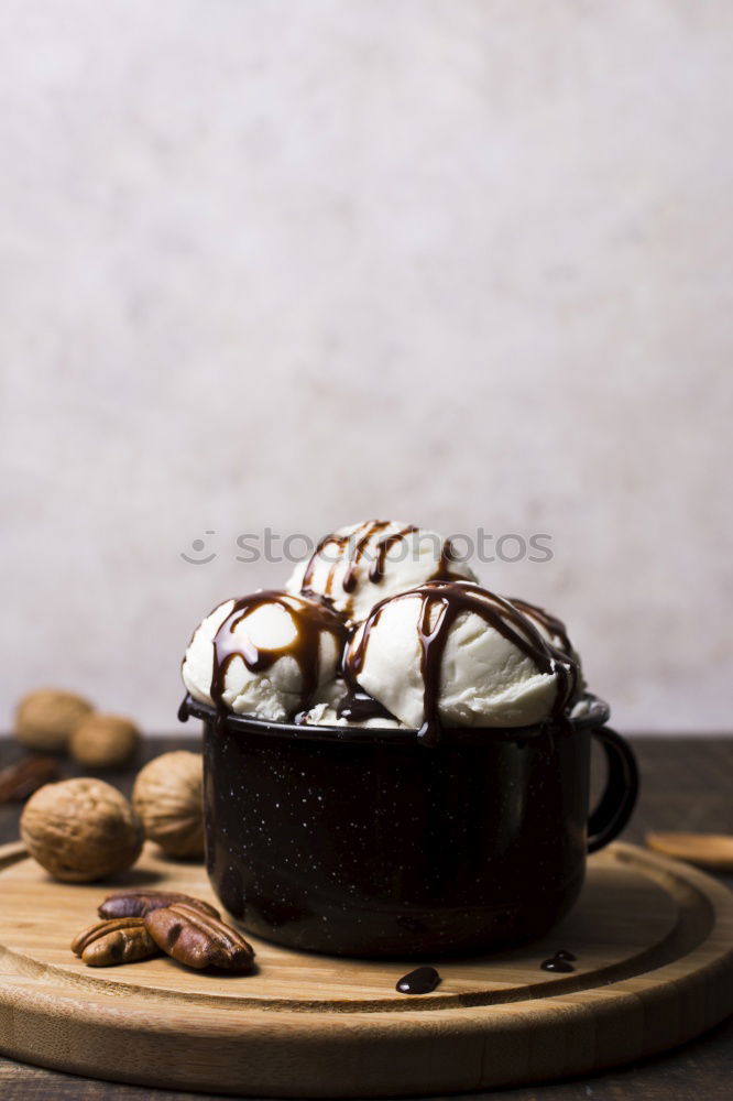 Similar – Image, Stock Photo Chocolate ice cream background