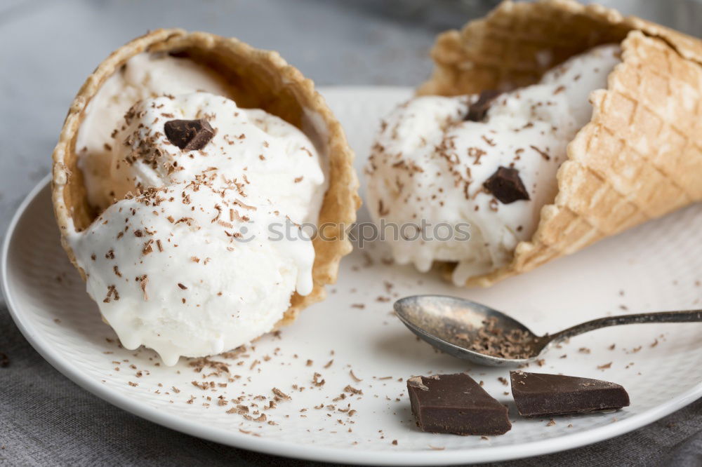 Similar – Image, Stock Photo Chocolate ice cream background