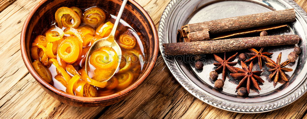 Similar – Image, Stock Photo Dried fruits and nuts in handmade pottery bowls