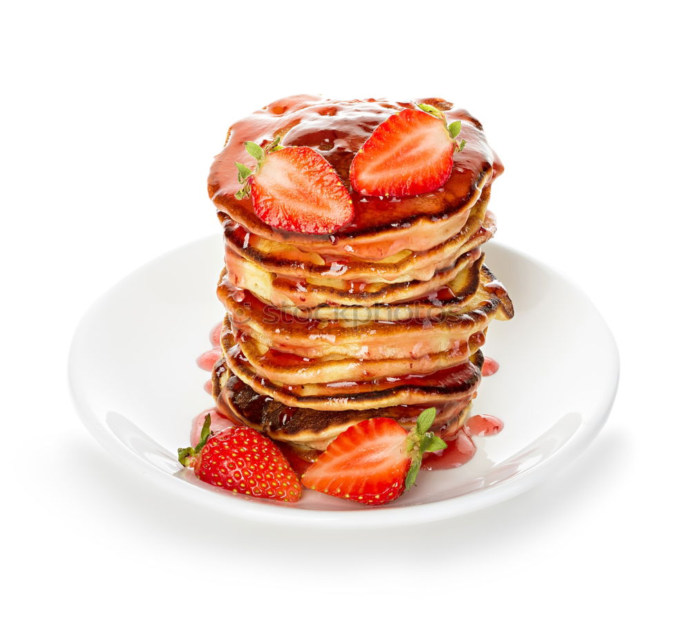 Similar – Image, Stock Photo Pancakes with raspberries and blueberries isolated