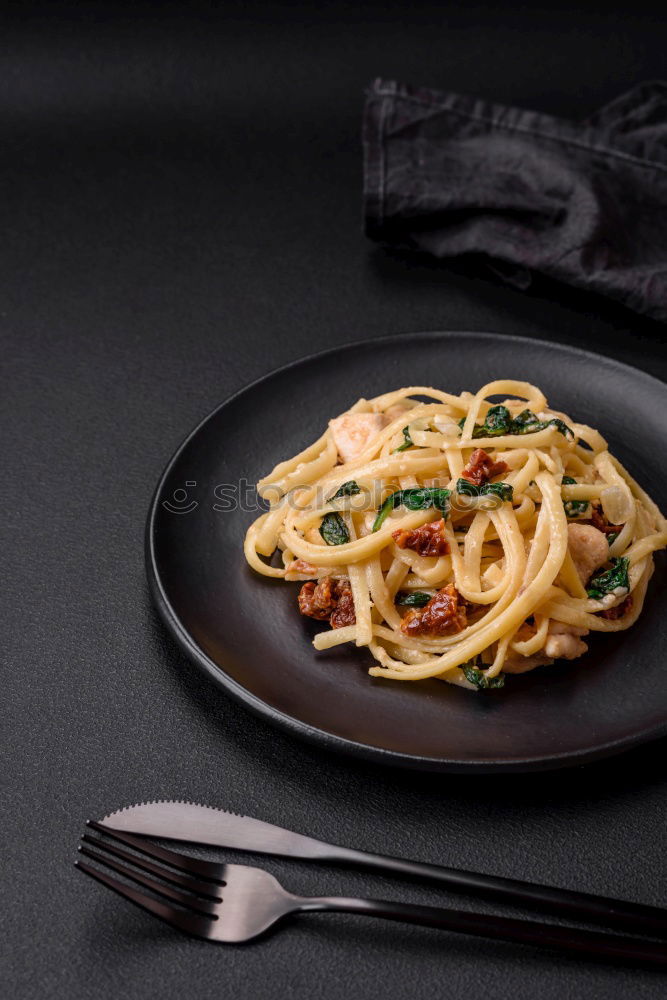 Similar – Image, Stock Photo Spaghetti with meatballs and tomato sauce