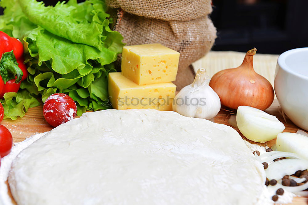 Similar – Image, Stock Photo Pumpkin cake preparation on kitchen table at the window