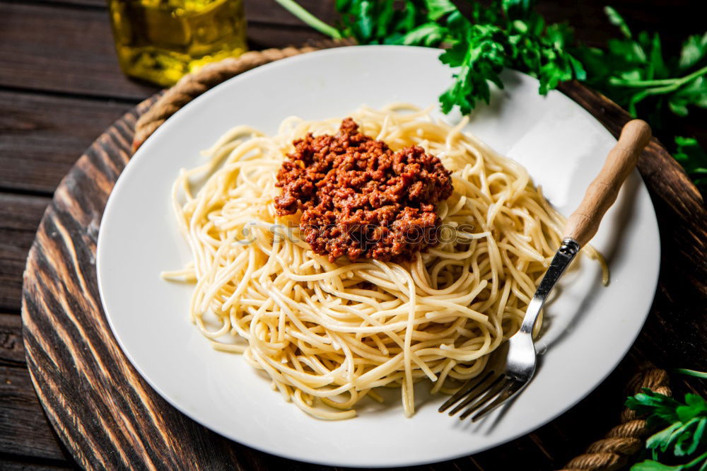 Similar – Spaghetti Bolognese Meat