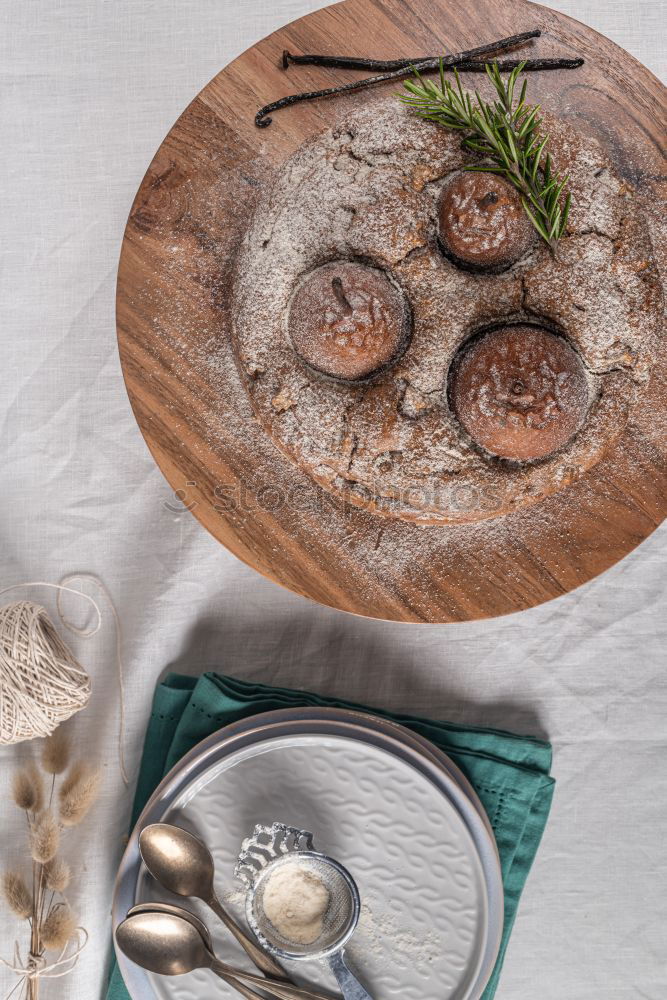 Similar – Rustic Easter table setting with eggs on a wooden table