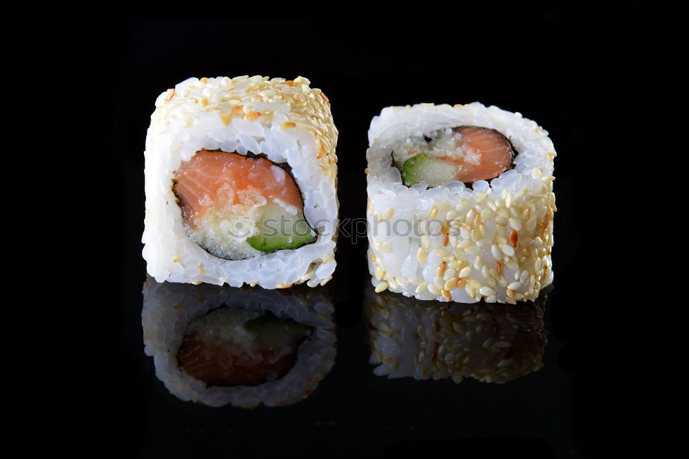 Similar – Japanese food: maki and nigiri sushi set