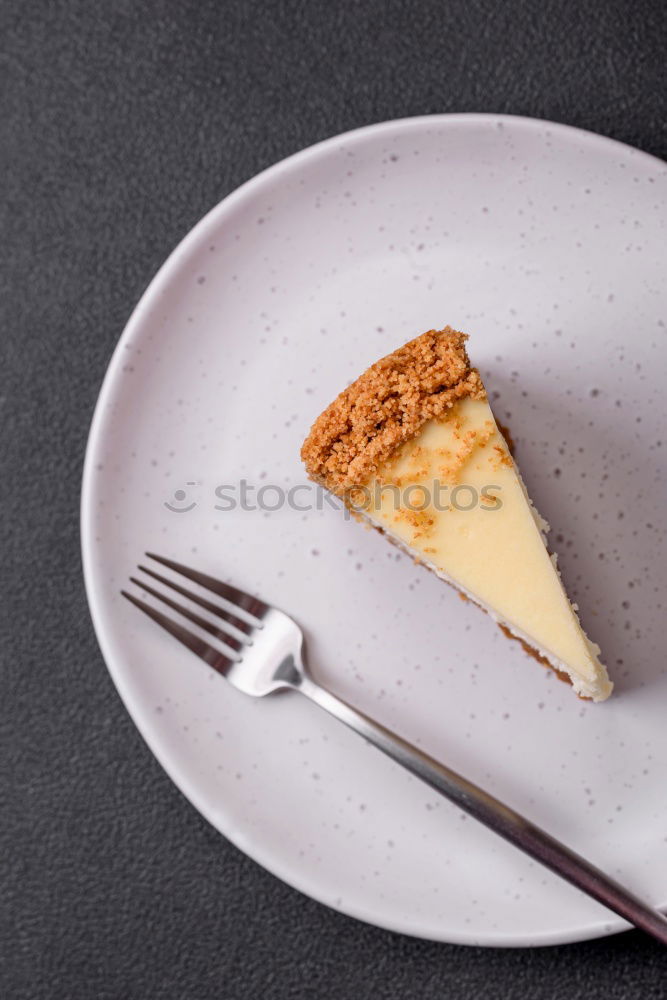 Image, Stock Photo Preparing berries cake with yogurt frosting