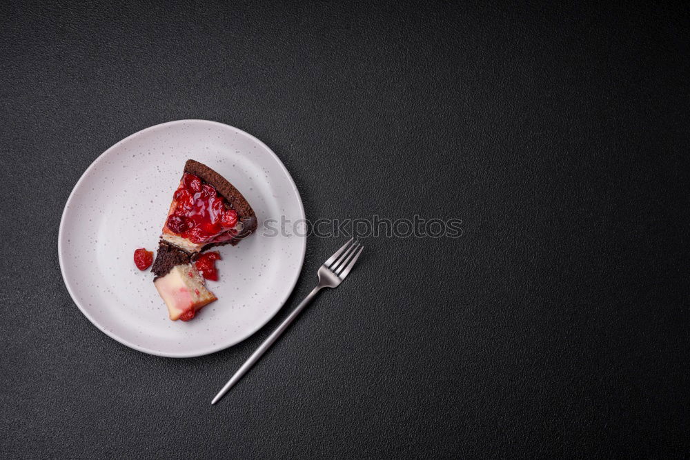 Image, Stock Photo Strawberry tart on table