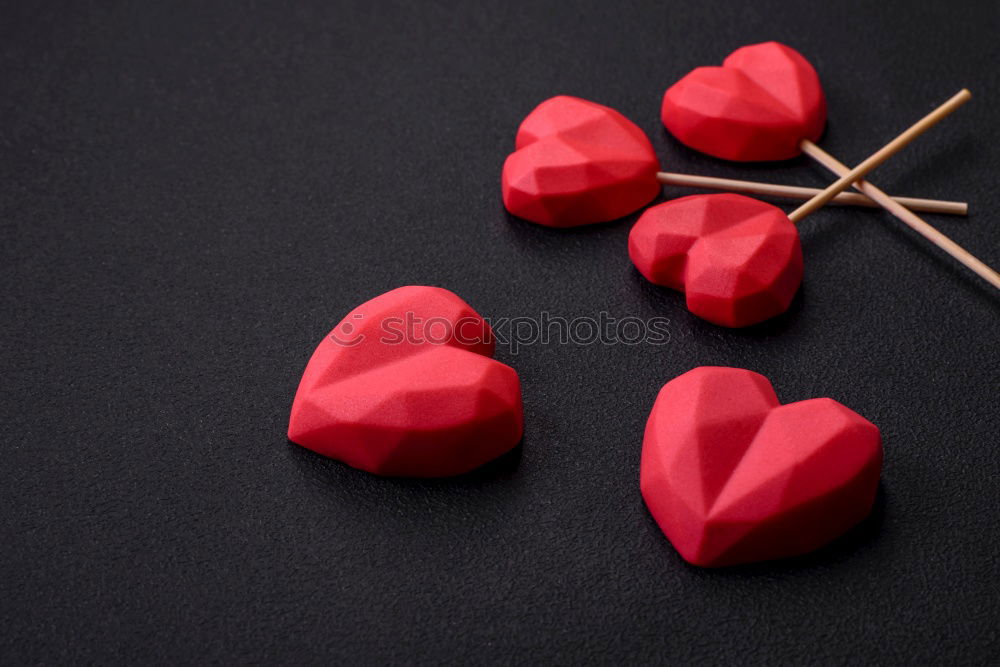 Similar – small wicker red heart hangs on a rope