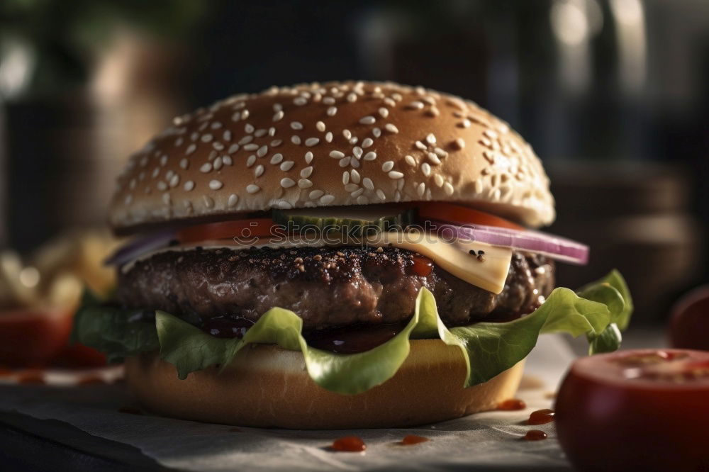 Image, Stock Photo Burger III Food Vegetable