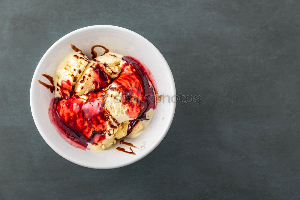 Similar – Image, Stock Photo strawberry rhubarb crumble