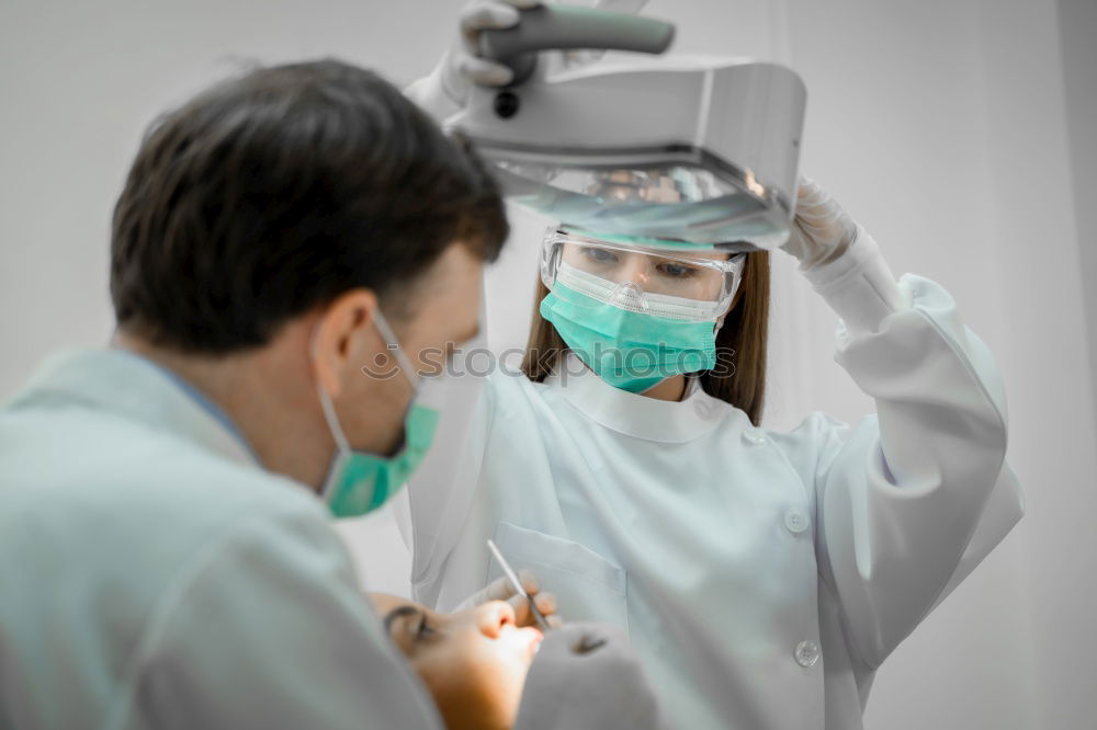 Similar – Image, Stock Photo Doctors with mask and tools.