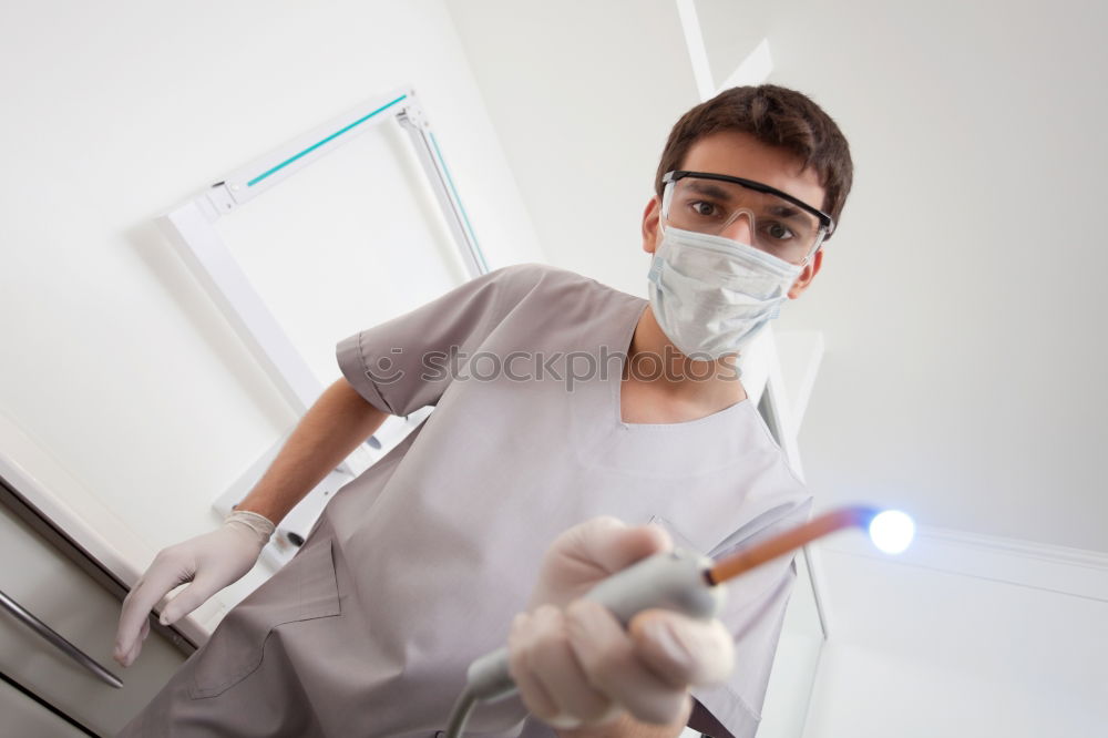 Similar – Image, Stock Photo Doctor with mask and tools.