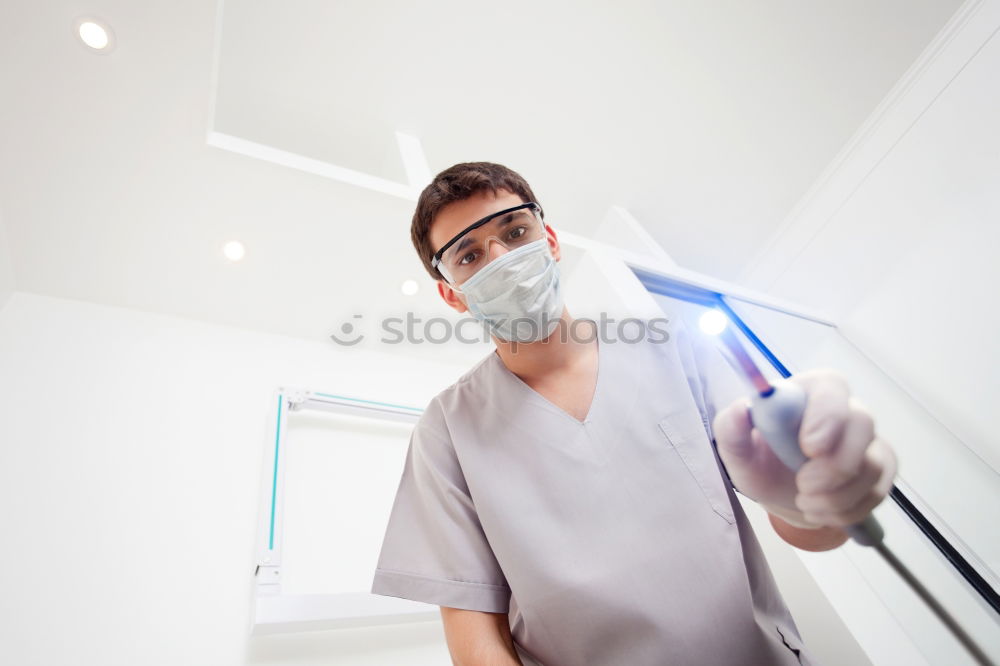 Similar – Image, Stock Photo Doctor with mask and tools.