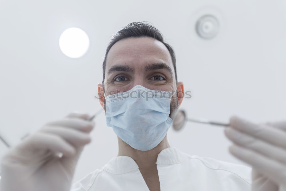 Similar – Image, Stock Photo Doctor with mask and tools.