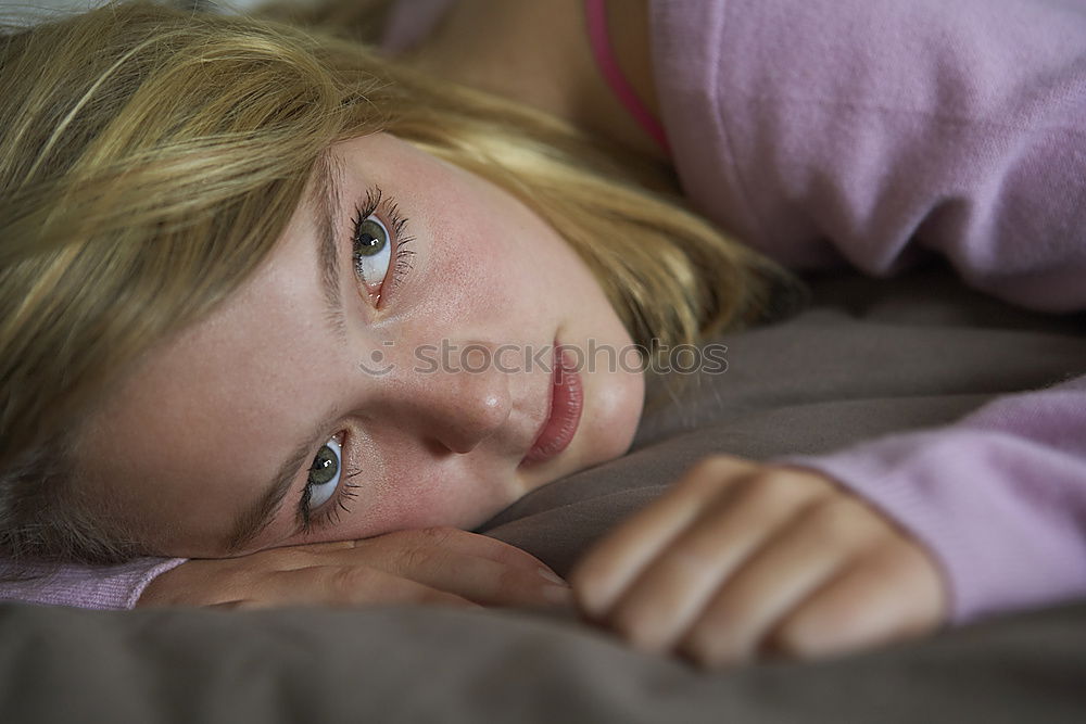 Similar – Image, Stock Photo On a Hotel bed Woman Girl