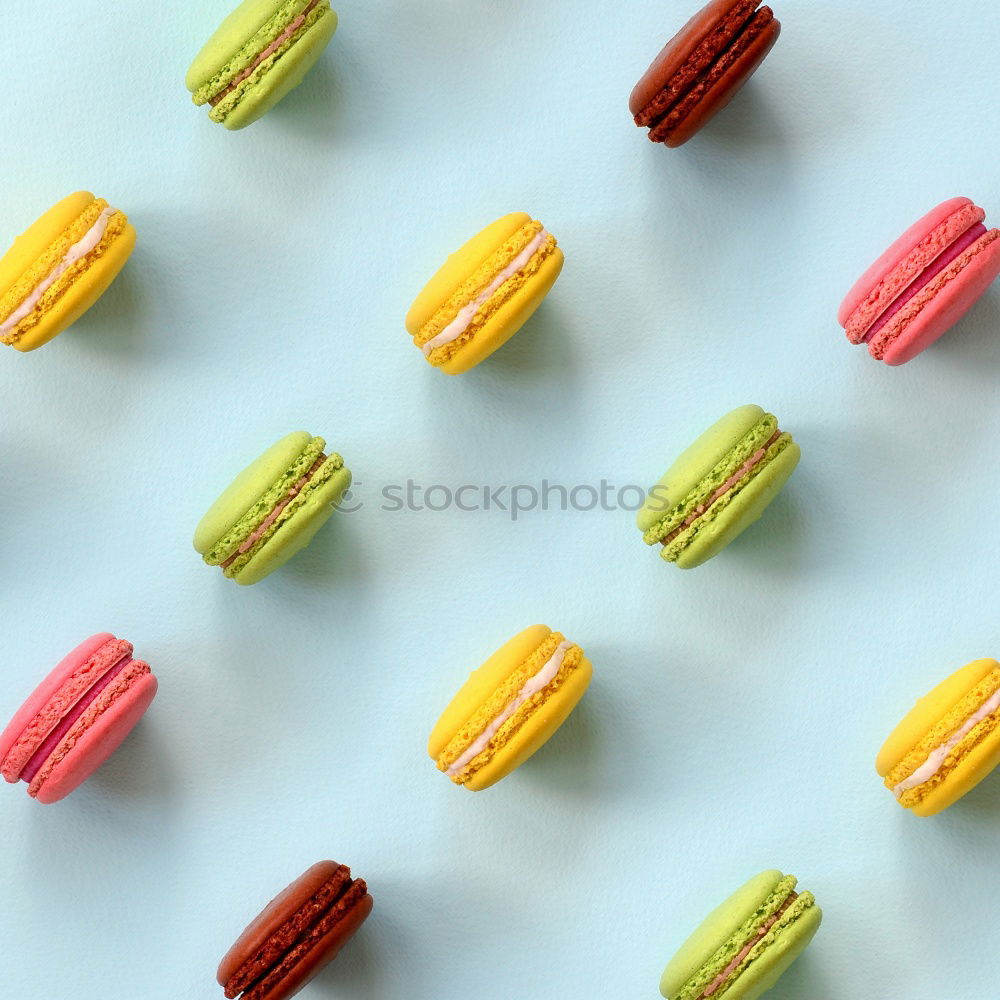 Similar – Image, Stock Photo cake of almond flour with cream macarons