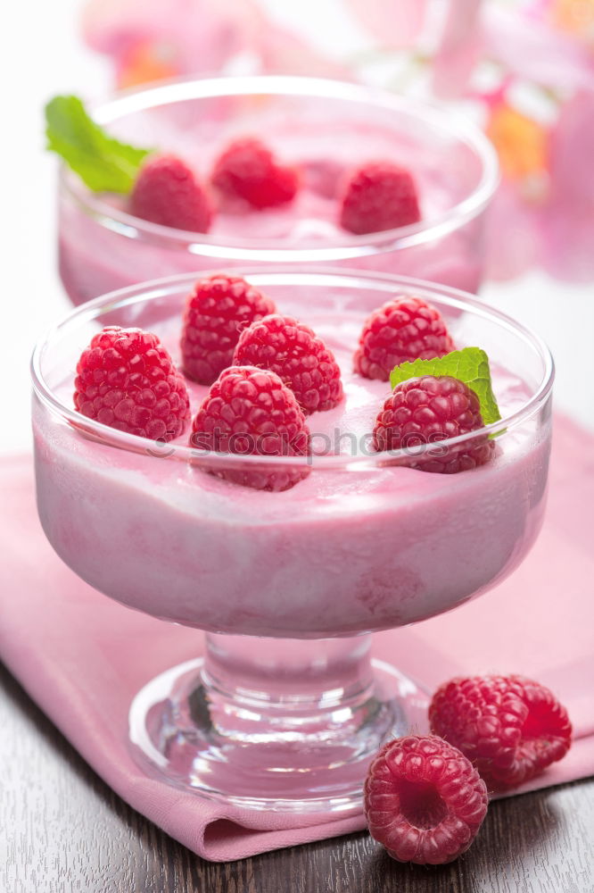 Similar – Image, Stock Photo raspberry yoghurt Yoghurt