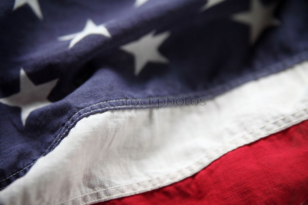 Similar – Image, Stock Photo Happy Independence day July 4th. American flag textile patch on a denim jacket and American pin