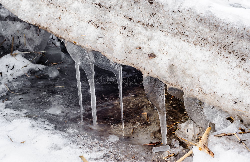 Winter landscape with icy water analog