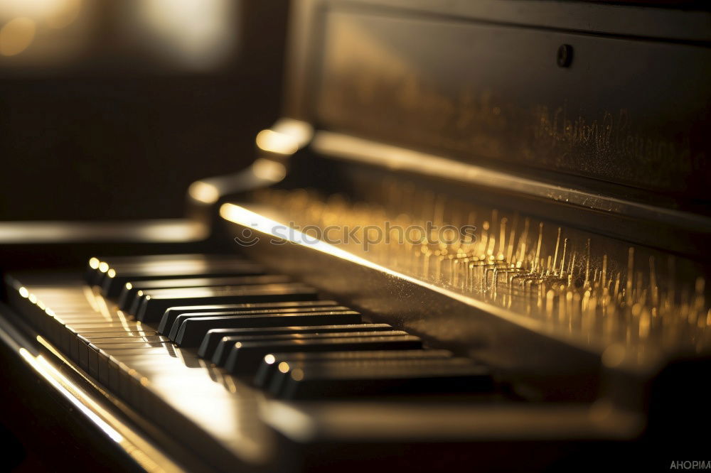 Similar – Image, Stock Photo old piano with a lot of white keys and black ones in the spaces in between