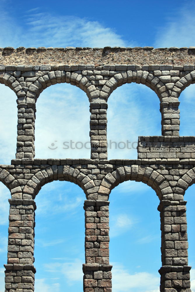 Similar – Image, Stock Photo The famous ancient aqueduct in Segovia, Spain