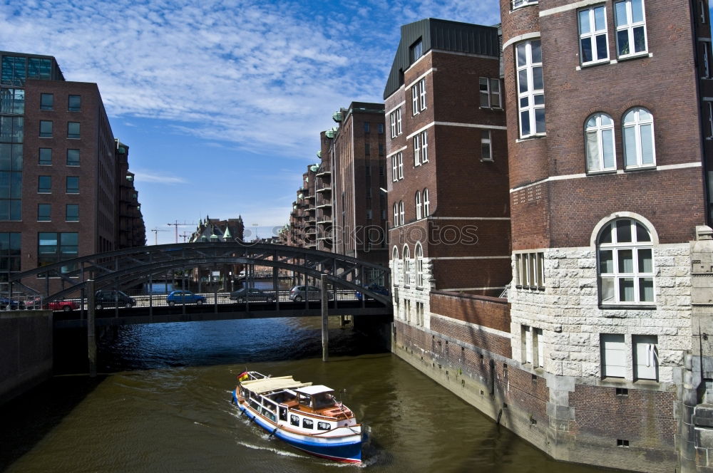 Similar – Image, Stock Photo View of the Elbphilharmonie along a ship in Hamburg’s inland harbor