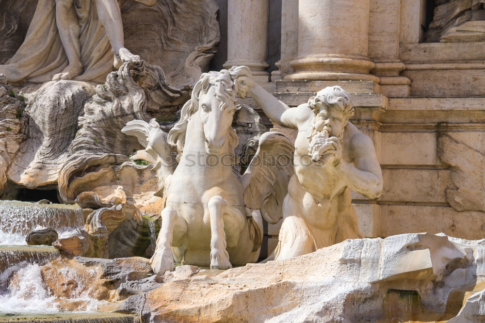 Detail of Fontana di Trevi, Rome, Italy