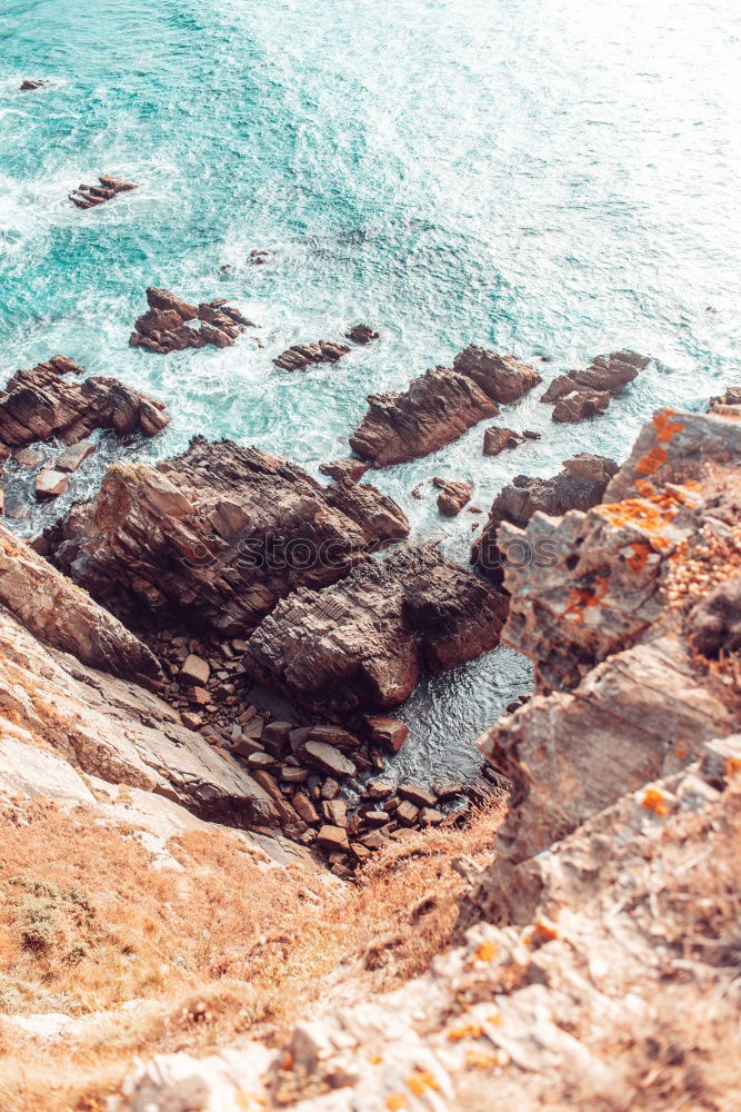 Similar – Landscape And Seascape View Of Ocean In Algarve, Portugal