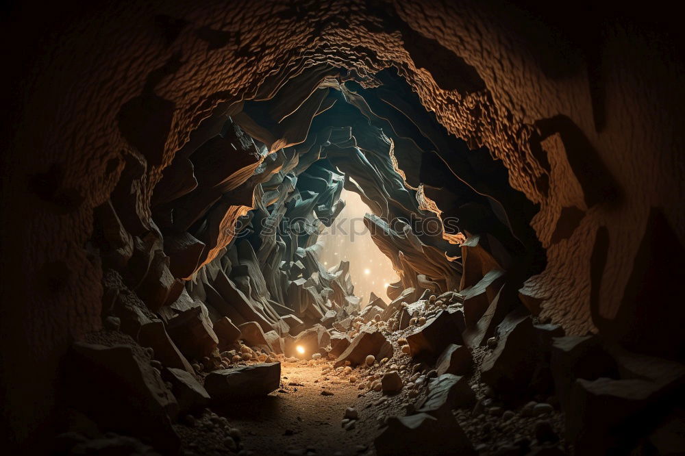 Similar – Image, Stock Photo Cave covered with green moss