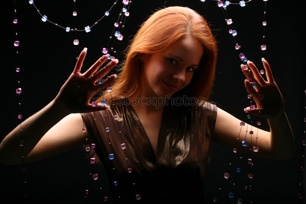 Similar – Image, Stock Photo Artistic portrait of a young woman with an umbrella