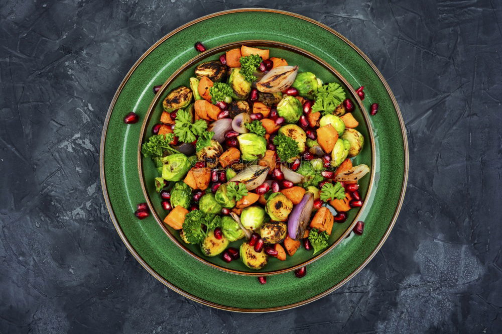 Similar – Image, Stock Photo Chickpea salad in bowl on wooden background