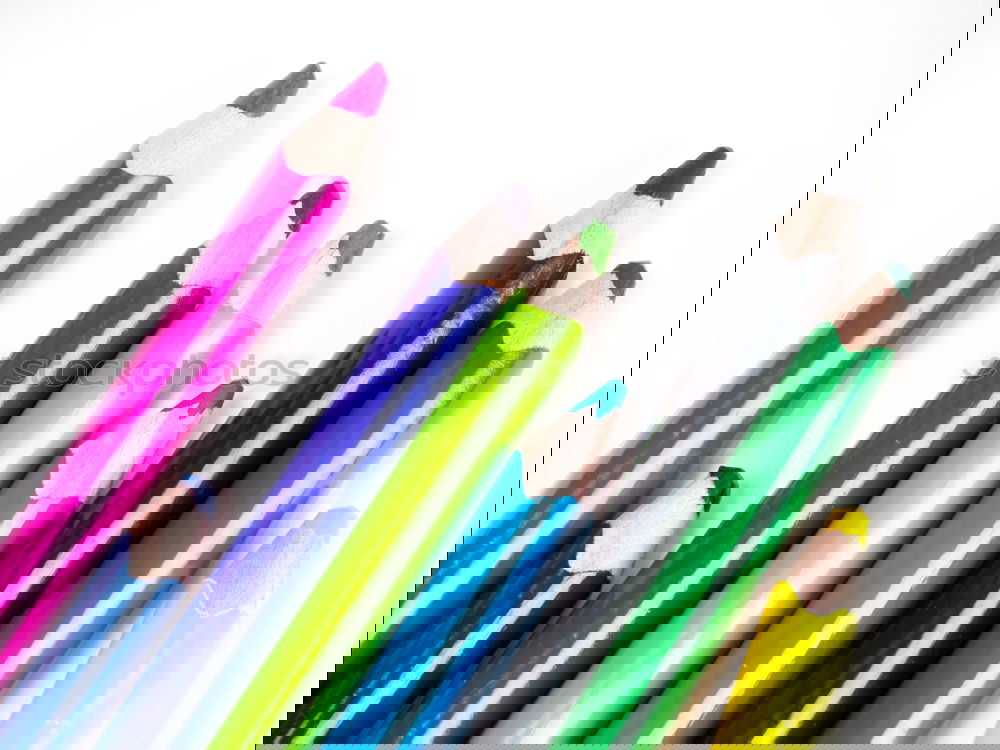 Similar – Image, Stock Photo Diversity concept. row of mix color pencil on blue background