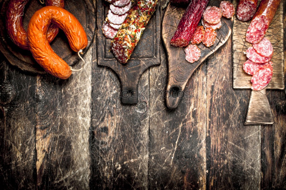 Similar – minced meat in an old mincer with herbs and spices