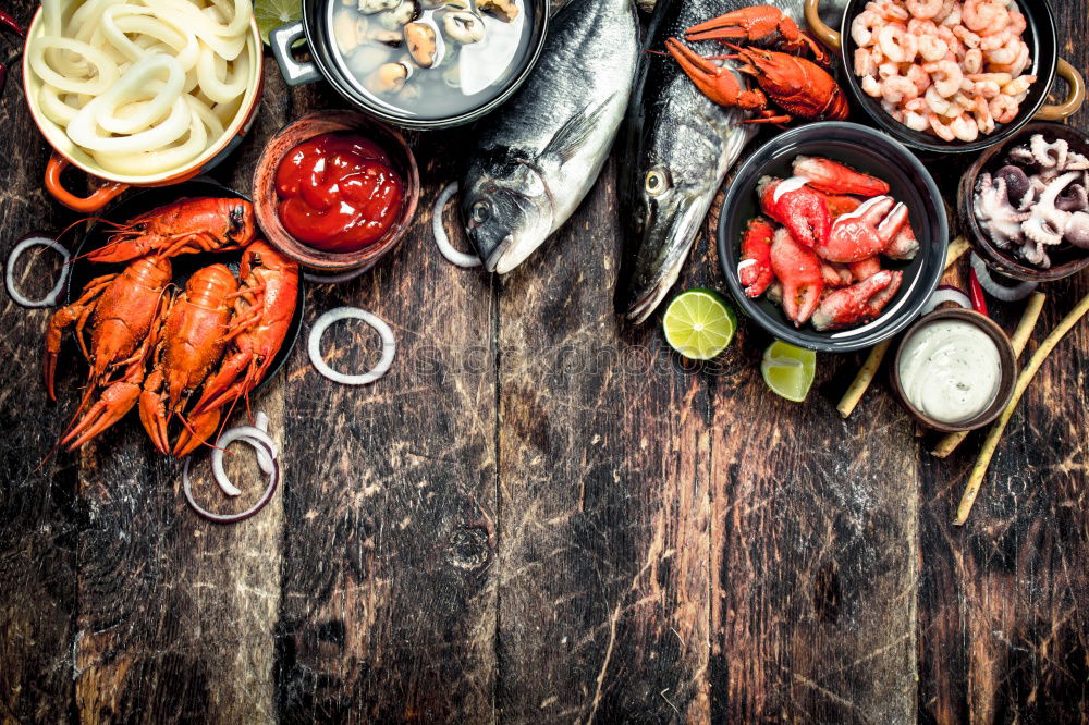 Similar – Image, Stock Photo Tricolor pasta, vegetables and herbs on a wooden background