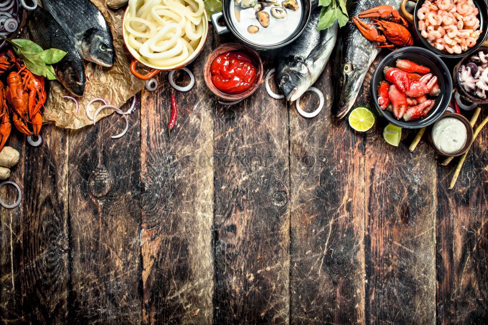 Similar – Black frying pan and fresh vegetables