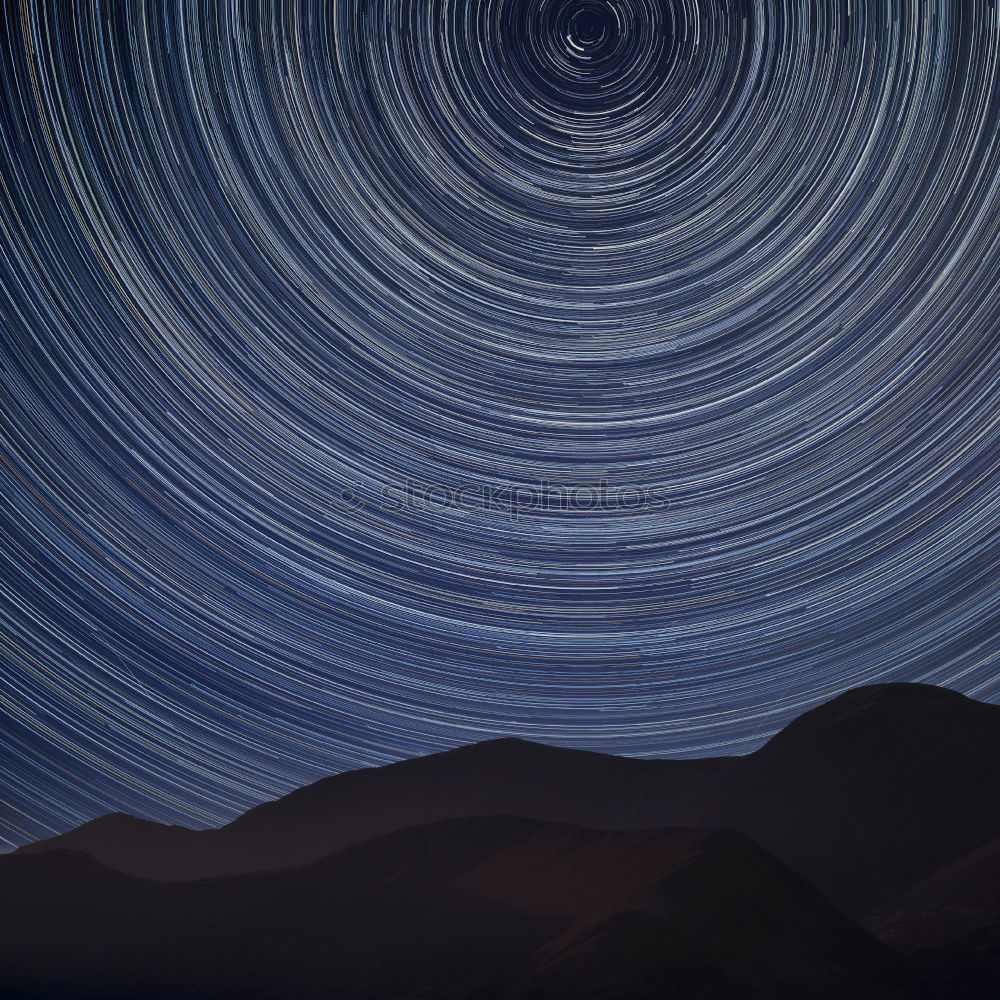 Image, Stock Photo Alpine peak with moon Moon