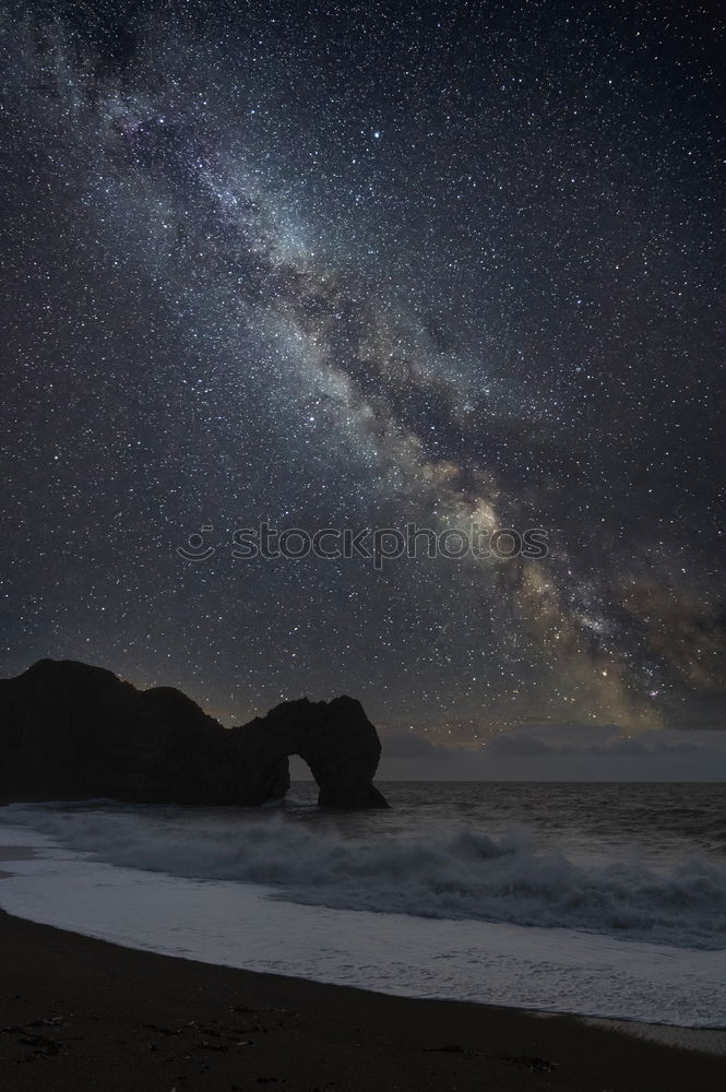 Similar – Image, Stock Photo Milky Way | Glyfada Beach | Night |