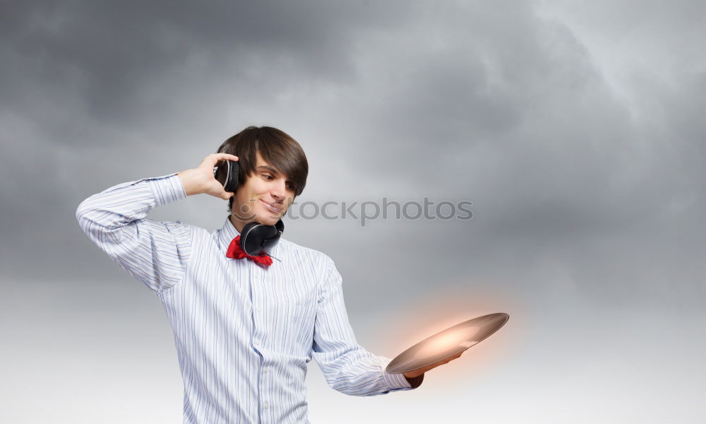 Similar – Image, Stock Photo Anonymous woman throwing a hat