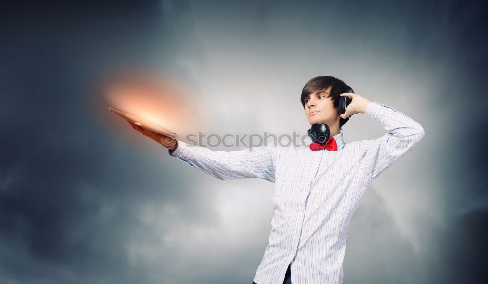 Similar – Image, Stock Photo HAIR vs. wind Clouds Dark