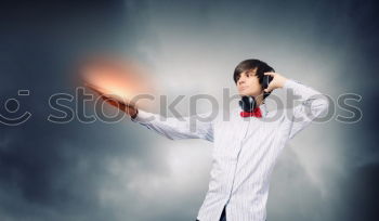 Similar – Image, Stock Photo HAIR vs. wind Clouds Dark